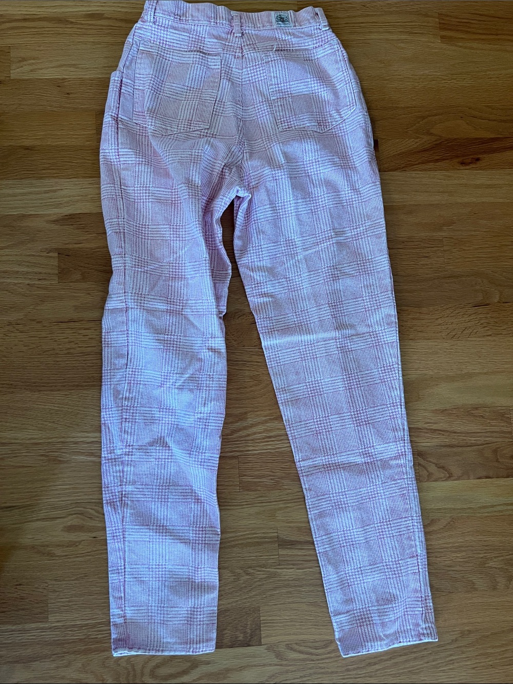 Vintage Palmettos women’s size 7 Pink Plaid High-Waist Pants